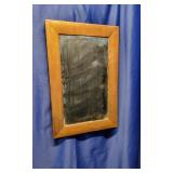Flat Wooden Framed Wall Mirror