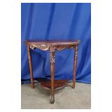 French Victorian Demilune Console Table