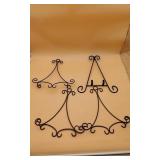 4 Assorted Wrought Iron Style Display Stands