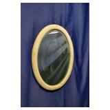 Oval Wood Framed Mirror