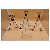 4 Assorted Metal Tabeltop Display Easels