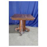 American Empire Mahogany Game Table on Casters