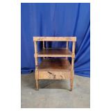 3 tier Mahogany Side table with drawer