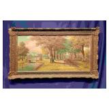Sonnige Herbstlandschaft Landscape Oil Painting
