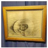 American School Still Life Charcoal Drawing