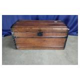 Vintage Flat top Steamer Trunk
