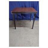 Mid-Century Square Wooden Folding Card table