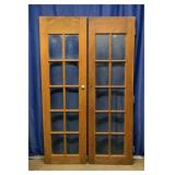Set of 7ft Wooden French Doors