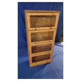 Warm Oak 4-Tier Barrister Bookcase