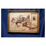 1909 "In Without Knocking" Print On Canvas
