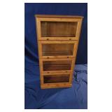 Warm Oak 4-Tier Barrister Bookcase