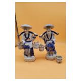 2 Vintage Chinese Porcelain Figures W/Buckets