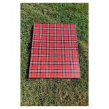 Plaid Fold Up Metal Table