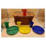 Picinc Basket With Utensils