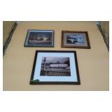 3 Framed Pictures.