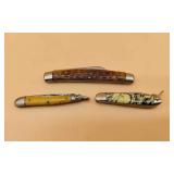 1 Case Tooth Pick Knife & 2 Small Knives.