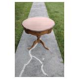 1 Drawer Drum Table Scalloped Edge