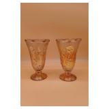 2 Carnival Glass Vases