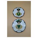 Folk Art Christmas Plates Dated 1958
