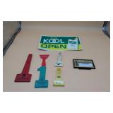 Kool Cigarette Sign & Advertising Items.