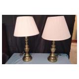 2 Brass Table Lamps