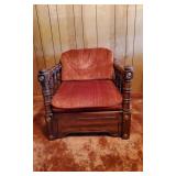 Wood Mid Century Chair W/Spindles & Sides