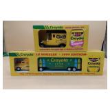 2 Crayola Die-Cast Vehicle Coin Banks
