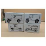 4 1:25 Scale Die Cast Locking Coin Banks With Key