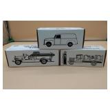 3 Die-Cast Metal Coin Banks With Key