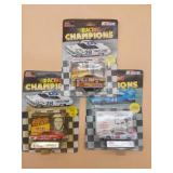 3 Racing Champions NASCAR Die-Cast Cars