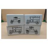 4 1:25 Scale Die-Cast Metal Locking Banks With Key