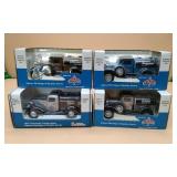 4 Amoco Heritage Die-Cast Metal Locking Coin Banks