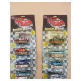 8 Racing Champion Stock Cars With Collector Cards