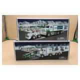 2 HESS Holiday Collection Toy Trucks