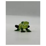 Glass Bargello Fitz & Floyd Green & White Frog.