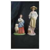 2 Porcelain Home Interior Figurines.