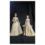2 Porcelain Home Interior Figurines.