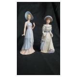 2 Porcelain Home Interior Figurines.