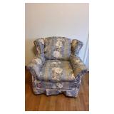 Blue Floral Arm Chair
