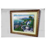 Recessed Picture in Gold Colored Frame