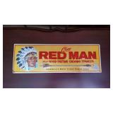 Red Man Tobacco Metal Sign