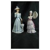 2 Porcelain Home Interior Figurines.