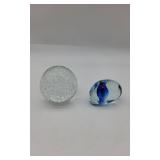 2 Art Glass Paperweights.