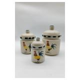 3 Piece Chicken Canister Set