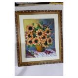 Recessed Picture in Gold Colored Frame