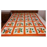 Flower Basket Hand Stitched Quilt