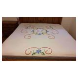 Floral Pattern Chenille Bedspread