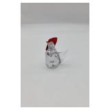 Crystal Glass Chicken Paperweight.
