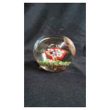 Art Glass MCM Milefori Paperweight.