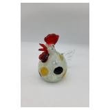 Murano Style Hand Blown Glass Rooster.